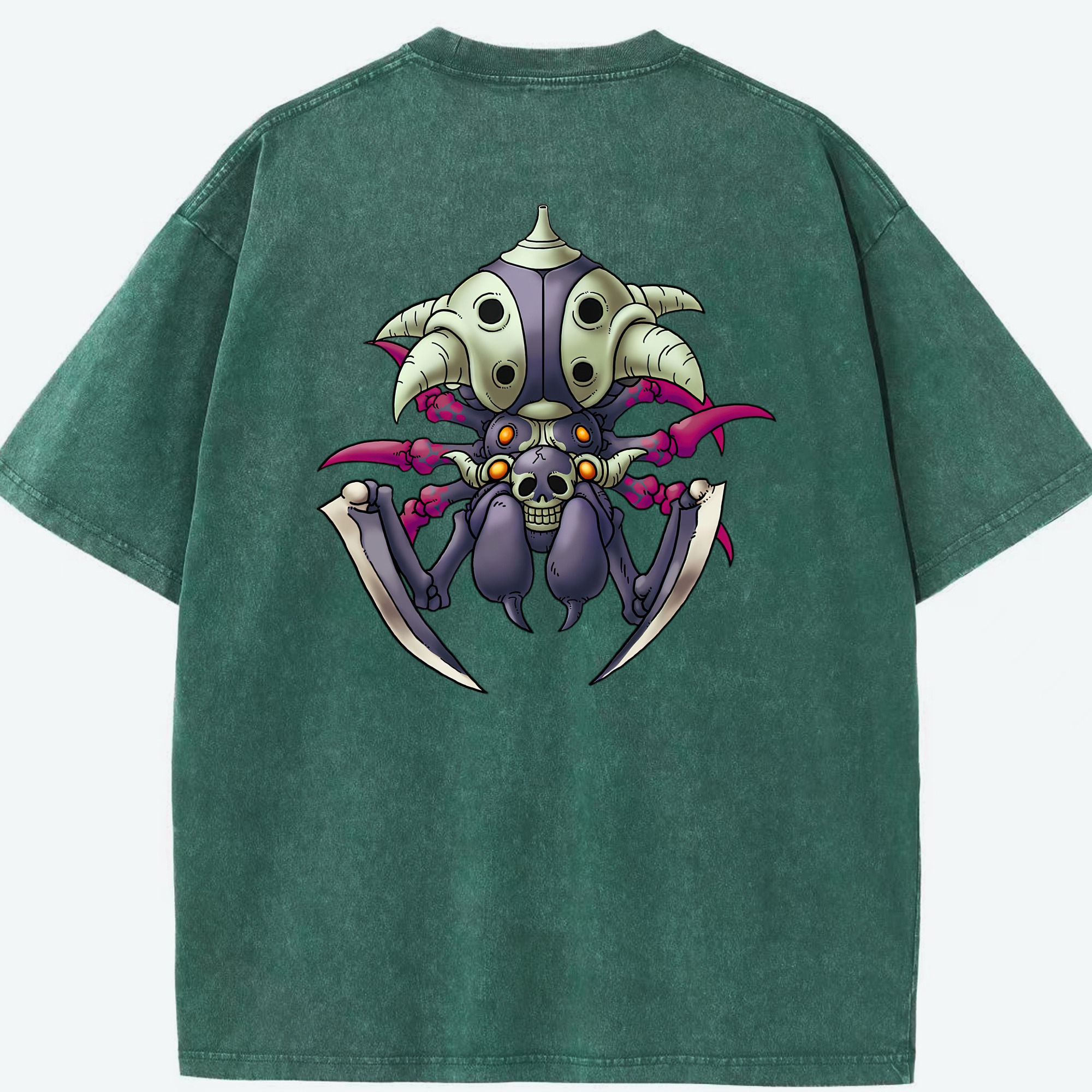 （画像用） ドラゴンクエスト Doragon Kuesuto Dragon Quest 綿100% ヴィンテージ風 半袖Tシャツ（背面プリント）